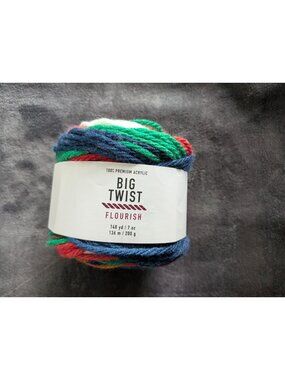 Big Twist Flourish Super Bulky Acrylic Yarn - Classic Rugby Stripe